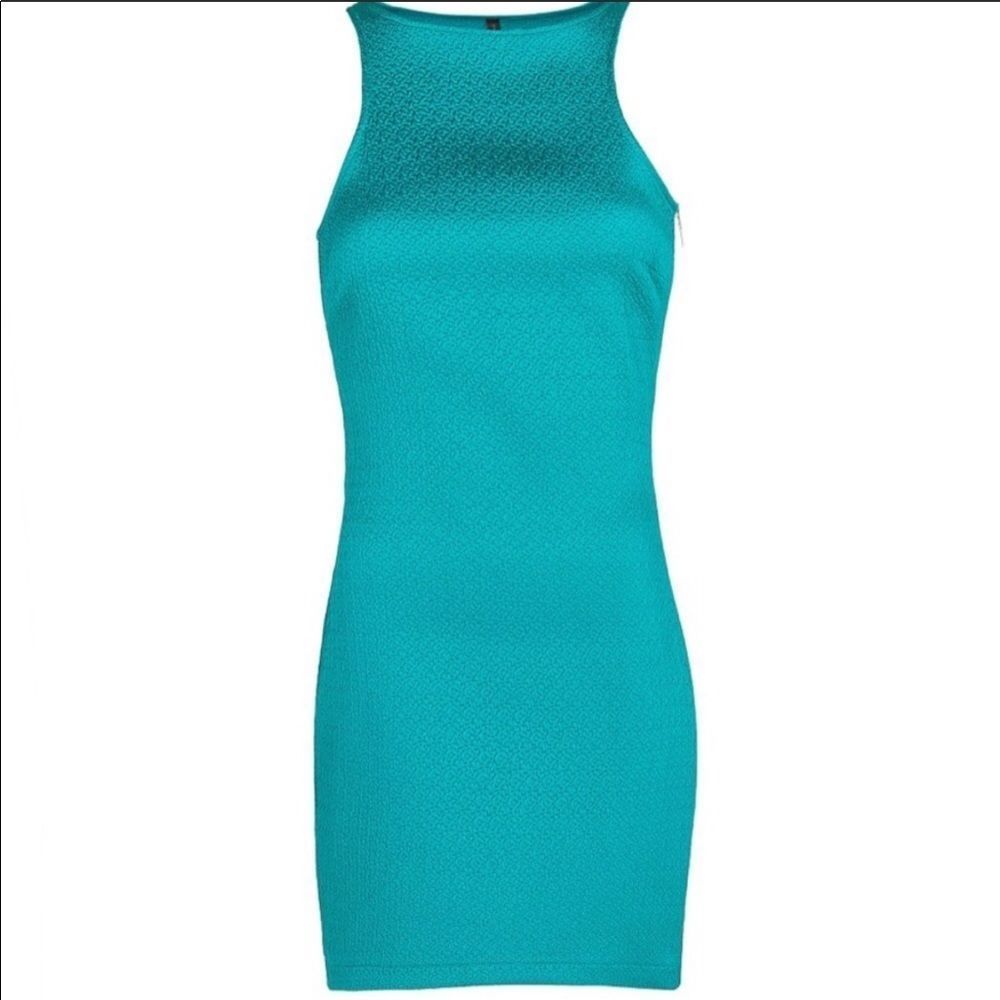 Mango Teal Sleeveless Bodycon Mini Dress